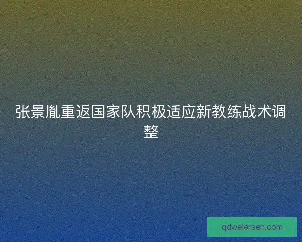 张景胤重返国家队积极适应新教练战术调整